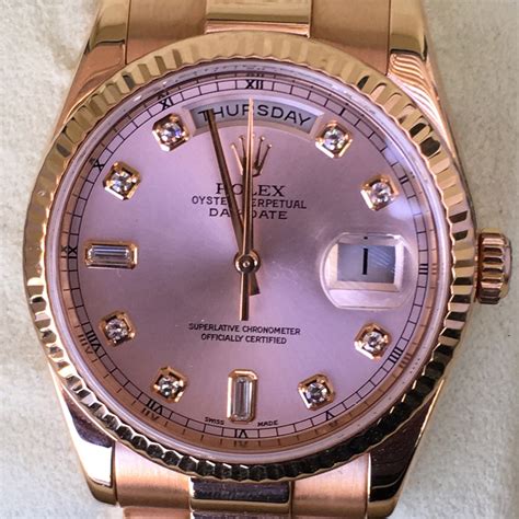 rolex 36mm day date rose gold|rolex presidential 36mm diamond bezel.